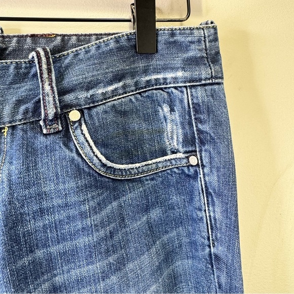 Diesel Bootcut Jeans Size 29 Medium Wash Distressed 100% Cotton - Picture 4 of 14